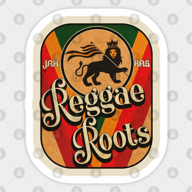 Vintage Roots Reggae Sticker by CTShirts